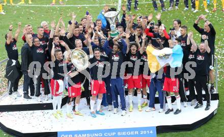 Fussball. OEFB Samsung Cup. Finale. Red Bull Salzburg gegen SKN St. Poelten. Jubel Salzburg. Klagenfurt, 18.6.2014.
Foto: Kuess
---
pressefotos, pressefotografie, kuess, qs, qspictures, sport, bild, bilder, bilddatenbank