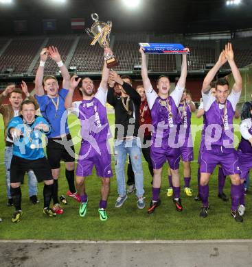 Fussball KFV Cup. Finale. SK Austria Klagenfurt gegen Lendorf. Jubel Austria. KLagenfurt, am 20.5.2014.
Foto: Kuess
---
pressefotos, pressefotografie, kuess, qs, qspictures, sport, bild, bilder, bilddatenbank