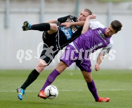 Fussball KFV Cup. Finale. SK Austria Klagenfurt gegen Lendorf. Lumbardh Salihu,  (Klagenfurt), Martin Nagy (Lendorf). KLagenfurt, am 20.5.2014.
Foto: Kuess
---
pressefotos, pressefotografie, kuess, qs, qspictures, sport, bild, bilder, bilddatenbank