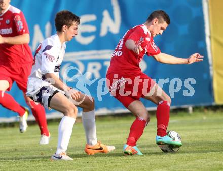 Fussball Regionalliga. SAK gegen Vorwaerts Steyr. Roman Sadnek, (SAK), Husein Balic (Steyr). Welzenegg, am 23.5.2014.
Foto: Kuess
---
pressefotos, pressefotografie, kuess, qs, qspictures, sport, bild, bilder, bilddatenbank