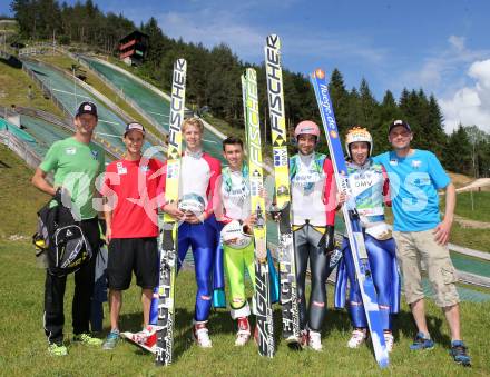 Schi Nordisch. Schispringen. Training OESV Nationalteam. Heinz Kuttin, Manuel Fettner, Michael Hayboeck, Stefan Krafft, Andreas Kofler, Diethardt, Andreas Widhoelzl. Villacher Alpenarena, am 27.5.2014.
Foto: Kuess
---
pressefotos, pressefotografie, kuess, qs, qspictures, sport, bild, bilder, bilddatenbank