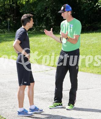 Schi Nordisch. Schispringen. Training OESV Nationalteam. Andreas Kofler, Heinz Kuttin. Villacher Alpenarena, am 27.5.2014.
Foto: Kuess
---
pressefotos, pressefotografie, kuess, qs, qspictures, sport, bild, bilder, bilddatenbank