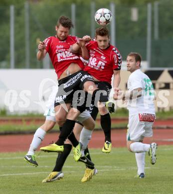 Fussball Kaerntner Liga. Voelkermarkt gegen Feldkirchen. Florian Hausdorfer, Philipp Wisotzky (Feldkirchen). Voelkermarkt, am 28.5.2014.
Foto: Kuess
---
pressefotos, pressefotografie, kuess, qs, qspictures, sport, bild, bilder, bilddatenbank