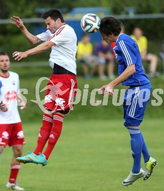 Fussball Unterliga Ost. Ludmannsdorf gegen Glanegg. Fabio Csyz(Ludmannsdorf), Jakob Stippernitz (Glanegg). Ludmannsdorf, am 29.5.2014.
Foto: Kuess
---
pressefotos, pressefotografie, kuess, qs, qspictures, sport, bild, bilder, bilddatenbank