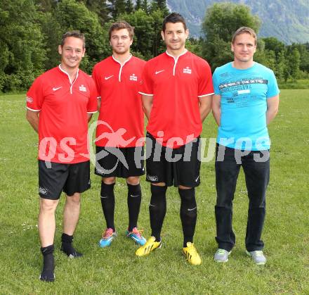 Fussball 2. KLasse C. Dieter Schmied, Daniel Matzner, Marco Eder, Trainer Martin Hilberger (Viktring). Unterbergen, am 29.5.2014. 
Foto: Kuess
---
pressefotos, pressefotografie, kuess, qs, qspictures, sport, bild, bilder, bilddatenbank