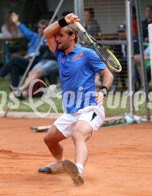 Tennis. Bundesliga Herren, Sportunion Klagenfurt 1 gegen SGS Spittal an der Drau 1.  Michael Linzer (Union). Klagenfurt, am 31.5.2014.
Foto: Kuess
---
pressefotos, pressefotografie, kuess, qs, qspictures, sport, bild, bilder, bilddatenbank