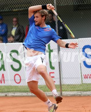 Tennis. Bundesliga Herren, Sportunion Klagenfurt 1 gegen SGS Spittal an der Drau 1.  Michael Linzer (Union). Klagenfurt, am 31.5.2014.
Foto: Kuess
---
pressefotos, pressefotografie, kuess, qs, qspictures, sport, bild, bilder, bilddatenbank