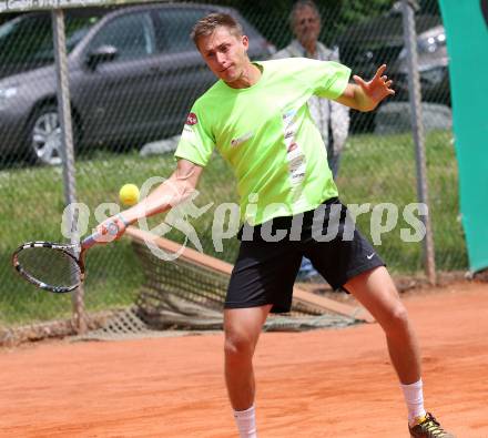 Tennis. Bundesliga Herren, Sportunion Klagenfurt 1 gegen SGS Spittal an der Drau 1.  Victor Crivoi (Spittal). Klagenfurt, am 31.5.2014.
Foto: Kuess
---
pressefotos, pressefotografie, kuess, qs, qspictures, sport, bild, bilder, bilddatenbank