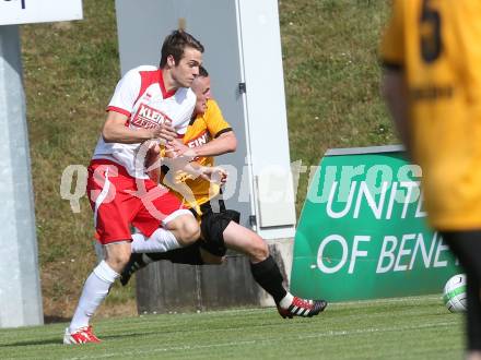 Kaerntner Fussball All-Star-Games. Unterliga/1. KLasse West gegen Ost. Sladjan Djurdjevic (Sachsenburg), Stephan Borovnik (KAC). St. Veit, am 21.6.2015.
Foto: Kuess
---
pressefotos, pressefotografie, kuess, qs, qspictures, sport, bild, bilder, bilddatenbank