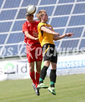 Fussball Nachwuchs. Unter 16. U16 Oberes Play off gegen U16 Akademie. Stefan Brunner (ATSV Wolfsberg), Raphael Nageler (Hermagor). St. Veit, am 21.6.2014.
Foto: Kuess
---
pressefotos, pressefotografie, kuess, qs, qspictures, sport, bild, bilder, bilddatenbank