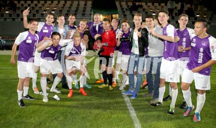 Fussball Nachwuchs. Kaerntner Meisterschaft. Finale U18. SK Austria Klagenfurt gegen RZ Pellets WAC. Jubel  (Austria Klagenfurt). St. Veit, am 21.6.2014.
Foto: Kuess
---
pressefotos, pressefotografie, kuess, qs, qspictures, sport, bild, bilder, bilddatenbank