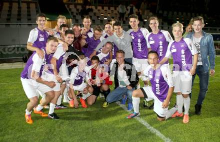 Fussball Nachwuchs. Kaerntner Meisterschaft. Finale U18. SK Austria Klagenfurt gegen RZ Pellets WAC. Jubel  (Austria Klagenfurt). St. Veit, am 21.6.2014.
Foto: Kuess
---
pressefotos, pressefotografie, kuess, qs, qspictures, sport, bild, bilder, bilddatenbank