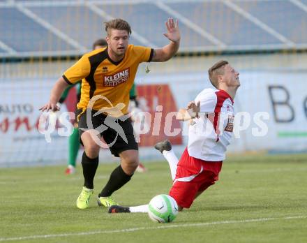 Kaerntner Fussball All-Star-Games. Regionalliga/Liga West gegen Ost.  Florian Hausdorfer (Feldkirchen), Fabian Miesenboeck (Austria). St. Veit, 21.6.2014.
Foto: Kuess
---
pressefotos, pressefotografie, kuess, qs, qspictures, sport, bild, bilder, bilddatenbank