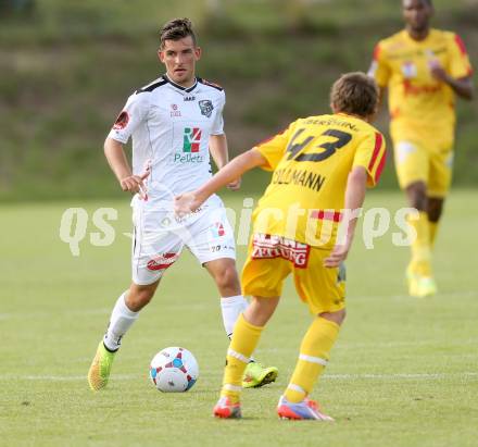 Fussball Bundesliga. Testspiel. RZ Pellets WAC gegen SV Kapfenberg.  Stefan Schwendinger (WAC). Bad St. Leonhard, am 27.6.2014.
Foto: Kuess
---
pressefotos, pressefotografie, kuess, qs, qspictures, sport, bild, bilder, bilddatenbank