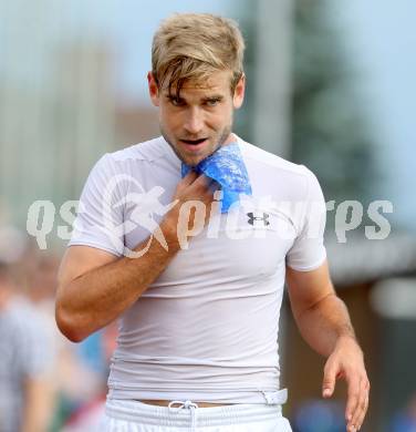 Fussball Bundesliga. Testspiel. RZ Pellets WAC gegen SV Kapfenberg.  Manuel Weber (WAC). Bad St. Leonhard, am 27.6.2014.
Foto: Kuess
---
pressefotos, pressefotografie, kuess, qs, qspictures, sport, bild, bilder, bilddatenbank