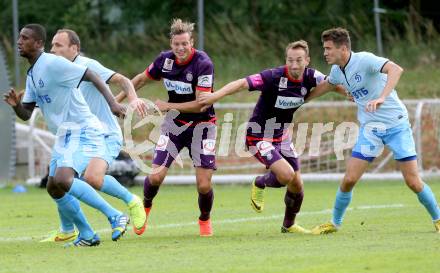 Fussball Bundesliga. Testspiel. FK Austria Wien gegen FC Dinamo Moskau.  Roman Kienast, Manuel Ortlechner (Austria). Seeboden, am 2.7.2014.
Foto: Kuess

---
pressefotos, pressefotografie, kuess, qs, qspictures, sport, bild, bilder, bilddatenbank