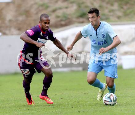 Fussball Bundesliga. Testspiel. FK Austria Wien gegen FC Dinamo Moskau.  Ola Kamara (Austria). Seeboden, am 2.7.2014.
Foto: Kuess

---
pressefotos, pressefotografie, kuess, qs, qspictures, sport, bild, bilder, bilddatenbank