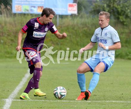 Fussball Bundesliga. Testspiel. FK Austria Wien gegen FC Dinamo Moskau.  Fabian Koch (Austria). Seeboden, am 2.7.2014.
Foto: Kuess

---
pressefotos, pressefotografie, kuess, qs, qspictures, sport, bild, bilder, bilddatenbank