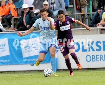 Fussball Bundesliga. Testspiel. FK Austria Wien gegen FC Dinamo Moskau.  David De Paula (Austria). Seeboden, am 2.7.2014.
Foto: Kuess

---
pressefotos, pressefotografie, kuess, qs, qspictures, sport, bild, bilder, bilddatenbank