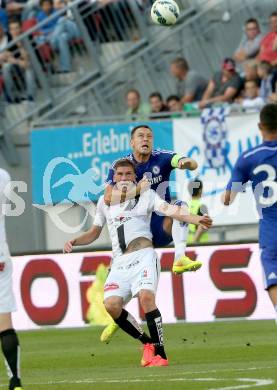 Fussball Testspiel. RZ Pellets WAC gegen Chelsea FC. Tadej Trdina,  (WAC), John Terry (Chelsea). Klagenfurt, am 23.7.2014.
Foto: Kuess
---
pressefotos, pressefotografie, kuess, qs, qspictures, sport, bild, bilder, bilddatenbank