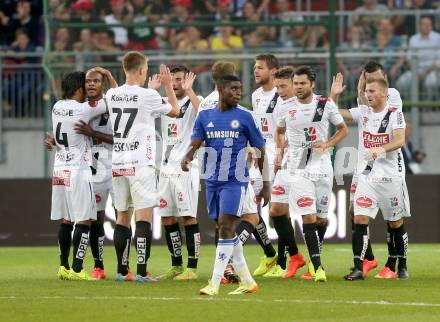 Fussball Testspiel. RZ Pellets WAC gegen Chelsea FC.  Torjubel WAC. Klagenfurt, am 23.7.2014.
Foto: Kuess
---
pressefotos, pressefotografie, kuess, qs, qspictures, sport, bild, bilder, bilddatenbank