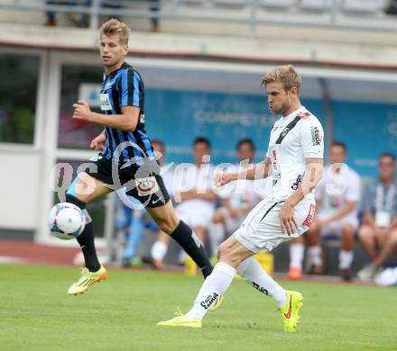 Fussball Bundesliga. RZ Pellets WAC gegen SK Austria Wien. Manuel Weber,  (WAC), Alexander Gruenwald (Austria Wien). Wolfsberg, am 26.5.2014.
Foto: Kuess

---
pressefotos, pressefotografie, kuess, qs, qspictures, sport, bild, bilder, bilddatenbank