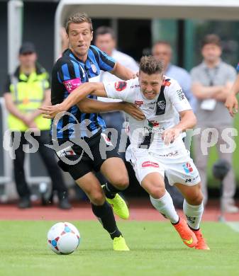 Fussball Bundesliga. RZ Pellets WAC gegen SK Austria Wien. Christopher Wertnitznig, (WAC), Mario Leitgeb  (Austria Wien). Wolfsberg, am 26.5.2014.
Foto: Kuess

---
pressefotos, pressefotografie, kuess, qs, qspictures, sport, bild, bilder, bilddatenbank