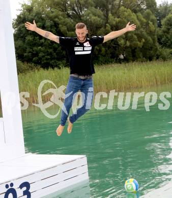 Beach Volleyball Grand Slam. Pressekonferenz.  Tobias WINTER. Klagenfurt, 29.7.2014.
Foto: Kuess
---
pressefotos, pressefotografie, kuess, qs, qspictures, sport, bild, bilder, bilddatenbank