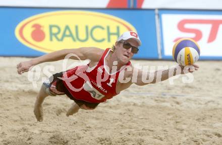 Beachvolleyball Grand Slam. Joerg Wutzl,  (AUT). Klagenfurt, 30.7.2014.
Foto: Kuess
---
pressefotos, pressefotografie, kuess, qs, qspictures, sport, bild, bilder, bilddatenbank