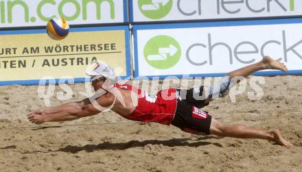 Beachvolleyball Grand Slam. Joerg Wutzl,  (AUT). Klagenfurt, 30.7.2014.
Foto: Kuess
---
pressefotos, pressefotografie, kuess, qs, qspictures, sport, bild, bilder, bilddatenbank