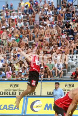 Beachvolleyball Grand Slam. Daniel Muellner  (AUT). Klagenfurt, 30.7.2014.
Foto: Kuess
---
pressefotos, pressefotografie, kuess, qs, qspictures, sport, bild, bilder, bilddatenbank