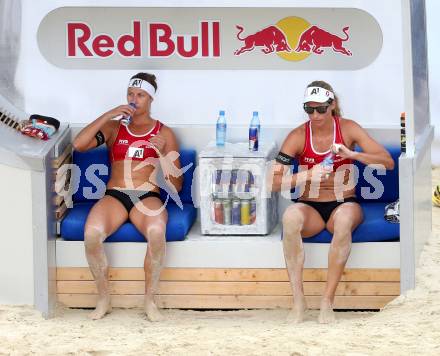 Beachvolleyball Grand Slam.   Bianca Zass, Barbara Hansel (AUT). Klagenfurt, 31.7.2014.
Foto: Kuess

---
pressefotos, pressefotografie, kuess, qs, qspictures, sport, bild, bilder, bilddatenbank