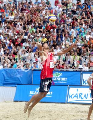 Beachvolleyball Grand Slam.   Robin Valentin Seidl (AUT). Klagenfurt, 31.7.2014.
Foto: Kuess

---
pressefotos, pressefotografie, kuess, qs, qspictures, sport, bild, bilder, bilddatenbank