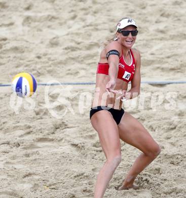 Beachvolleyball Grand Slam.   Barbara Hansel (AUT). Klagenfurt, 31.7.2014.
Foto: Kuess

---
pressefotos, pressefotografie, kuess, qs, qspictures, sport, bild, bilder, bilddatenbank