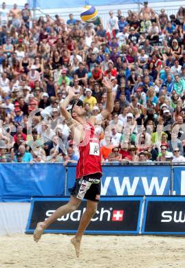 Beachvolleyball Grand Slam.   Alexander Xandi Huber (AUT). Klagenfurt, 31.7.2014.
Foto: Kuess

---
pressefotos, pressefotografie, kuess, qs, qspictures, sport, bild, bilder, bilddatenbank