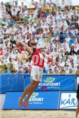 Beachvolleyball Grand Slam.   Tobias Winter, (AUT).. Klagenfurt, 31.7.2014.
Foto: Kuess

---
pressefotos, pressefotografie, kuess, qs, qspictures, sport, bild, bilder, bilddatenbank