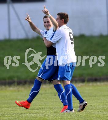 Fussball 1. Klasse C2. HSV gegen Ebental. Torjubel Christoph Orasch  (Ebental). Lendorf, am 2.8.2014.
Foto: Kuess
---
pressefotos, pressefotografie, kuess, qs, qspictures, sport, bild, bilder, bilddatenbank