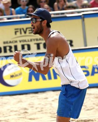 Beachvolleyball Grand Slam. Jubel Daniele Lupo (ITA). Klagenfurt, 3.8.2014.
Foto: Kuess

---
pressefotos, pressefotografie, kuess, qs, qspictures, sport, bild, bilder, bilddatenbank