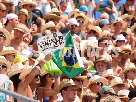 Beachvolleyball Grand Slam. Fans, Finish. Klagenfurt, 3.8.2014.
Foto: Kuess

---
pressefotos, pressefotografie, kuess, qs, qspictures, sport, bild, bilder, bilddatenbank