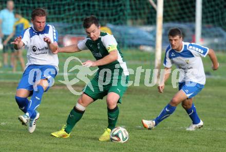 Fussball 1. Klasse C2. HSV gegen Ebental. Florian Kucher, (HSV), Mario Hofinger (Ebental). Lendorf, am 2.8.2014.
Foto: Kuess
---
pressefotos, pressefotografie, kuess, qs, qspictures, sport, bild, bilder, bilddatenbank