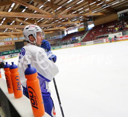 EBEL Eishockey Bundesliga. Training VSV.  Mark Santorelli, . Villach, am 8.8.2014.
Foto: Kuess
---
pressefotos, pressefotografie, kuess, qs, qspictures, sport, bild, bilder, bilddatenbank