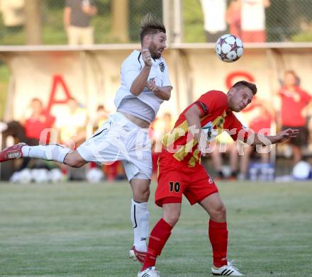 Fussball Regionalliga. ATSV Wolfsberg gegen WAC Amateure. Alexander Kirisits, (ATSV), Christoph Cemernjak  (WAC Amateure). Wolfsberg, 8.8.2014.
Foto: Kuess
---
pressefotos, pressefotografie, kuess, qs, qspictures, sport, bild, bilder, bilddatenbank