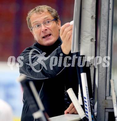 EBEL Eishockey Bundesliga. Training VSV.  Trainer Hannu Jaervenpaeae. Villach, am 7.8.2014.
Foto: Kuess
---
pressefotos, pressefotografie, kuess, qs, qspictures, sport, bild, bilder, bilddatenbank