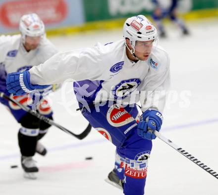 EBEL Eishockey Bundesliga. Training VSV.  Mark Santorelli, . Villach, am 8.8.2014.
Foto: Kuess
---
pressefotos, pressefotografie, kuess, qs, qspictures, sport, bild, bilder, bilddatenbank