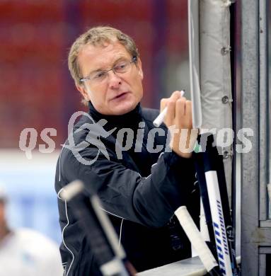 EBEL Eishockey Bundesliga. Training VSV.  Trainer Hannu Jaervenpaeae. Villach, am 7.8.2014.
Foto: Kuess
---
pressefotos, pressefotografie, kuess, qs, qspictures, sport, bild, bilder, bilddatenbank