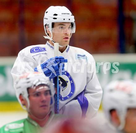 EBEL Eishockey Bundesliga. Training VSV.  Brock McBride. Villach, am 8.8.2014.
Foto: Kuess
---
pressefotos, pressefotografie, kuess, qs, qspictures, sport, bild, bilder, bilddatenbank