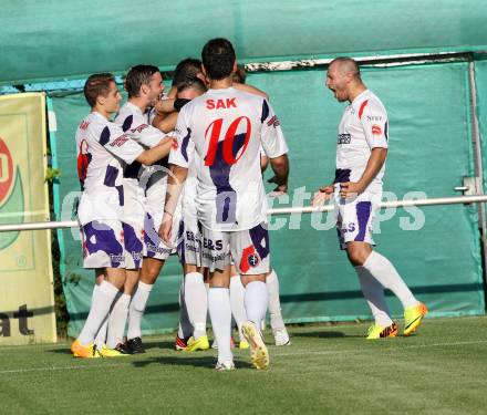 Fussball. Regionalliga. SAK gegen Voecklamarkt. Torjubel (SAK).
Klagenfurt, 8.8.2014.
Foto: Kuess
---
pressefotos, pressefotografie, kuess, qs, qspictures, sport, bild, bilder, bilddatenbank