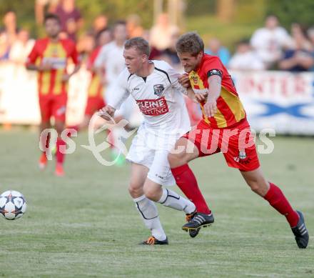 Fussball Regionalliga. ATSV Wolfsberg gegen WAC Amateure. Florian Rabensteiner, (ATSV), Christoph Rabitsch (WAC Amateure). Wolfsberg, 8.8.2014.
Foto: Kuess
---
pressefotos, pressefotografie, kuess, qs, qspictures, sport, bild, bilder, bilddatenbank