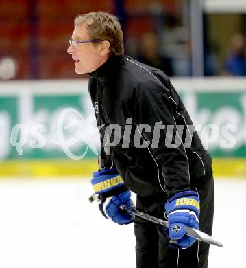 EBEL Eishockey Bundesliga. Training VSV.  Trainer Hannu Jaervenpaeae. Villach, am 7.8.2014.
Foto: Kuess
---
pressefotos, pressefotografie, kuess, qs, qspictures, sport, bild, bilder, bilddatenbank