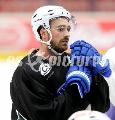 EBEL Eishockey Bundesliga. Training VSV.  Sean Ringrose. Villach, am 8.8.2014.
Foto: Kuess
---
pressefotos, pressefotografie, kuess, qs, qspictures, sport, bild, bilder, bilddatenbank